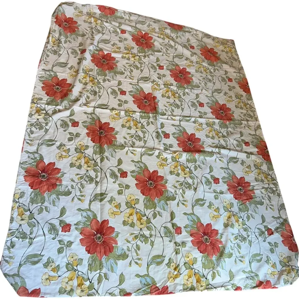 Pottery Barn Sophia Floral Orange Poppy twin duvet cover